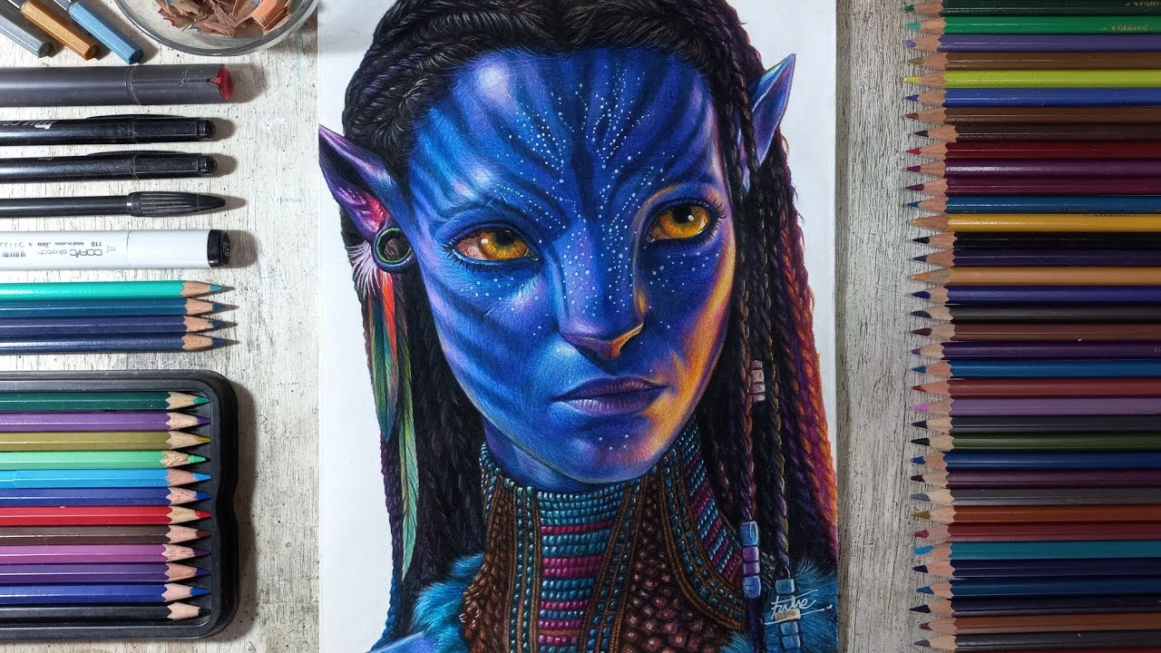Drawing Avatar: The Way of Water (Neytiri) | Fame Art
