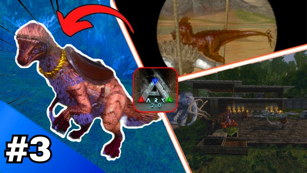 🔥HIGH LEVEL THERAZINO TAMING & BUILD BIG BASE (EP-3) Ark: Survival Evolved Mobile