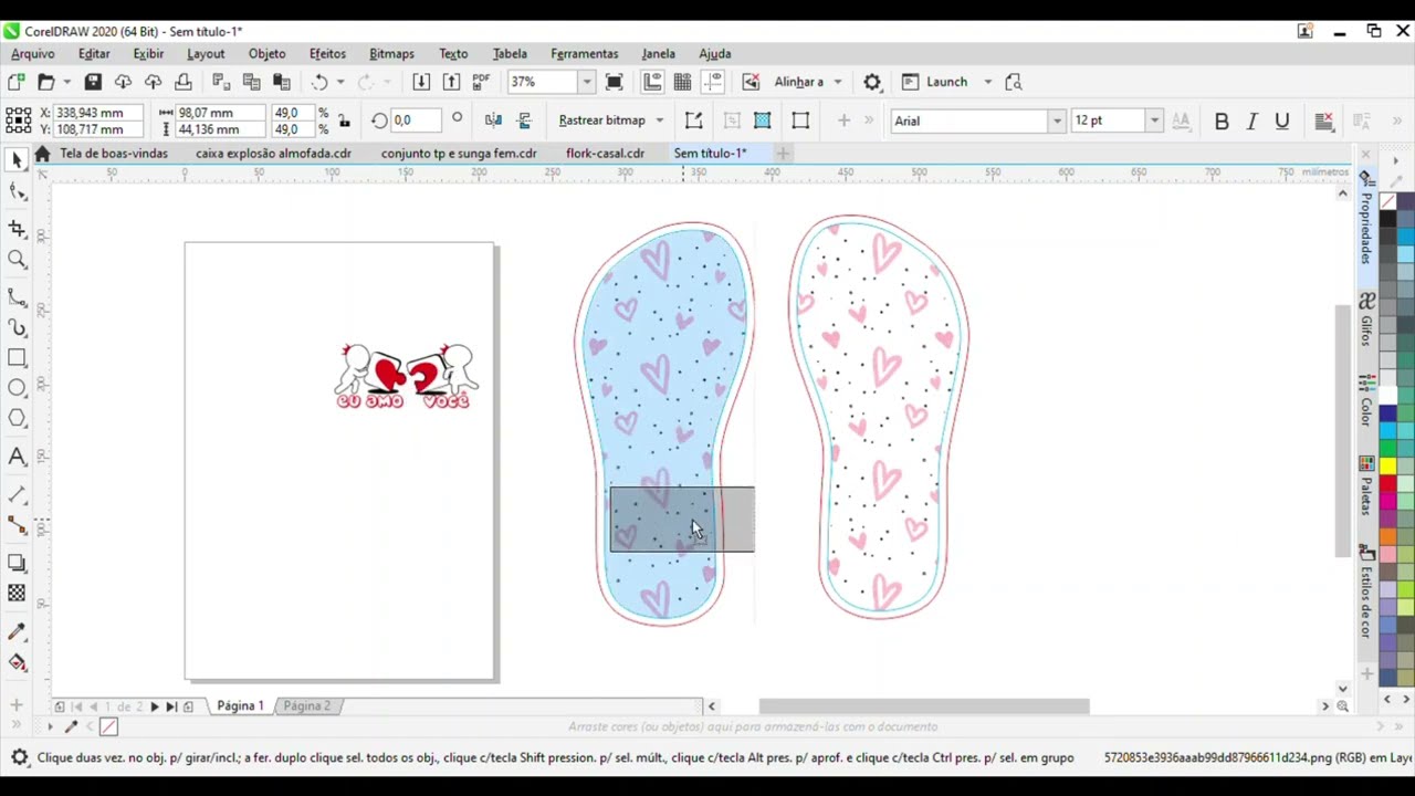 Como sublimar e fazer arte de chinelo no power clip no corel