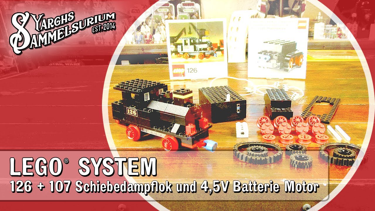 🚂 LEGO System 126 und 107 - Lokomotive und 4,5 Volt Motor mit Batteriekasten - Retrospektive