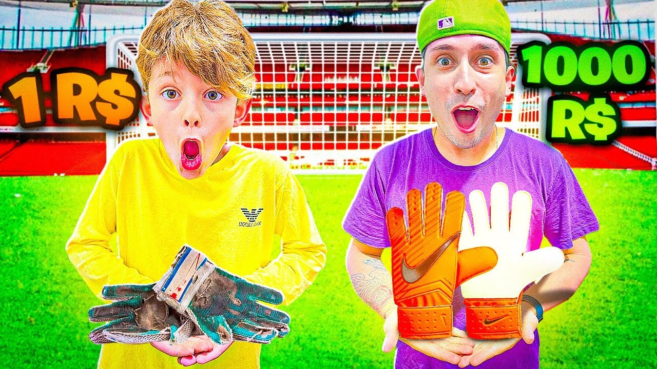 Luva de Goleiro de Mil Reais vs Luva de Goleiro de 1 Real
