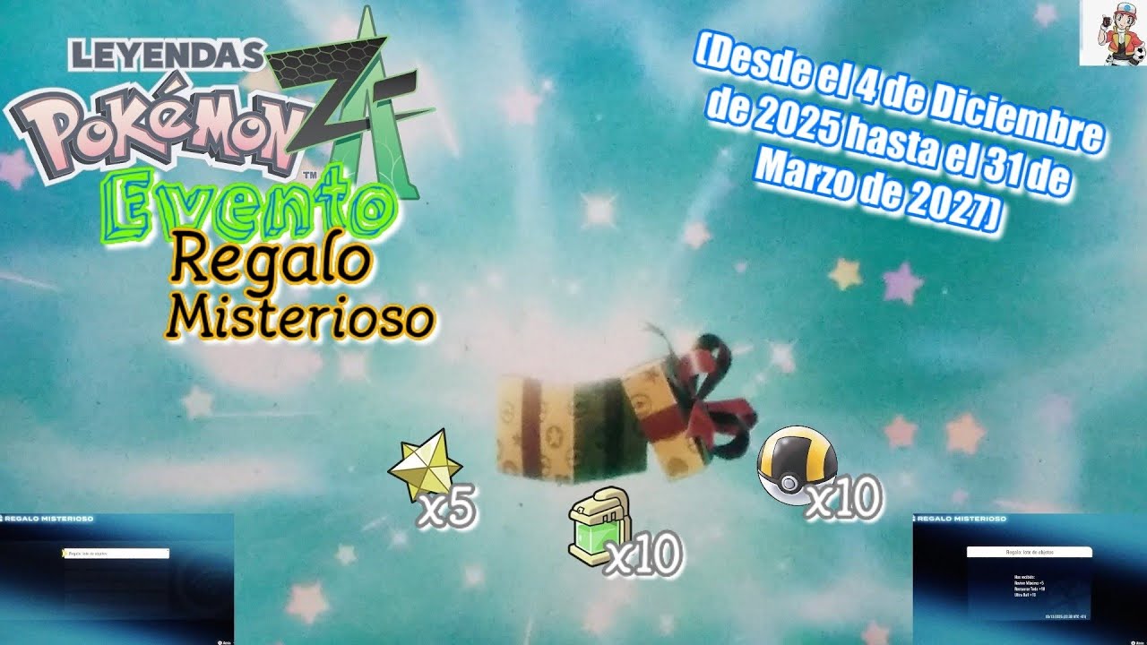 Leyendas Pokémon ZA: Evento Regalo Misterioso - Lote de objetos