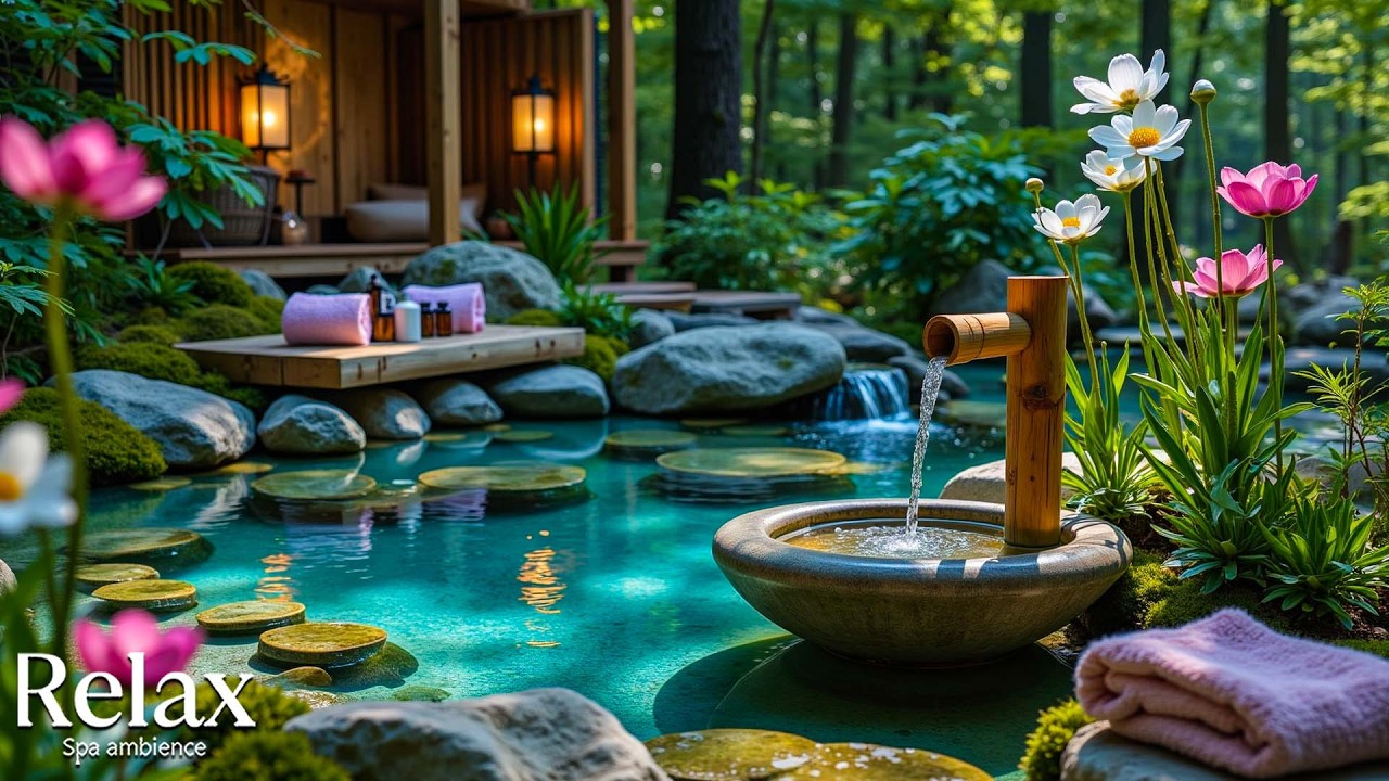 Instant Peace of Mind 🌿 Bamboo Water Sounds & Relaxing Music, Anxiety Relief