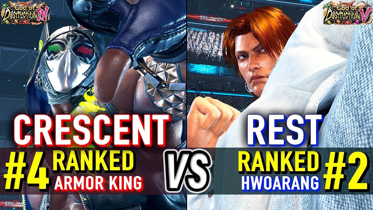T8 🔥 CRESCENT (#4 Ranked Armor King) vs REST (#2 Ranked Hwoarang) 🔥 Tekken 8 High Level Gameplay