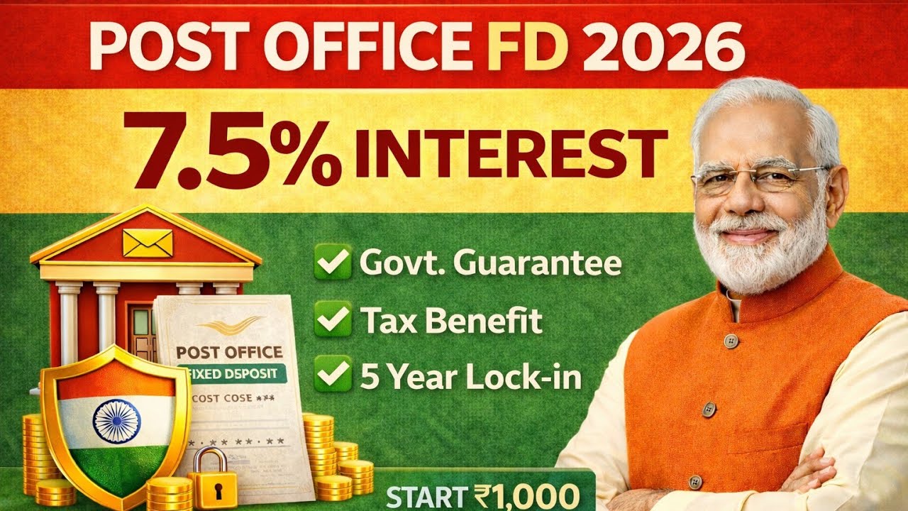 Post Office FD 2026 | Interest Rate, Tax Benefit, Calculation & Full Details in Hindi