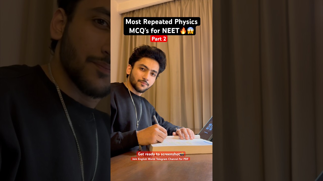 Most Repeated Physics MCQ&rsquo;s for NEET😱🔥 Part 2 #neet2025 #neetmotivation #neet #physics #neetexam