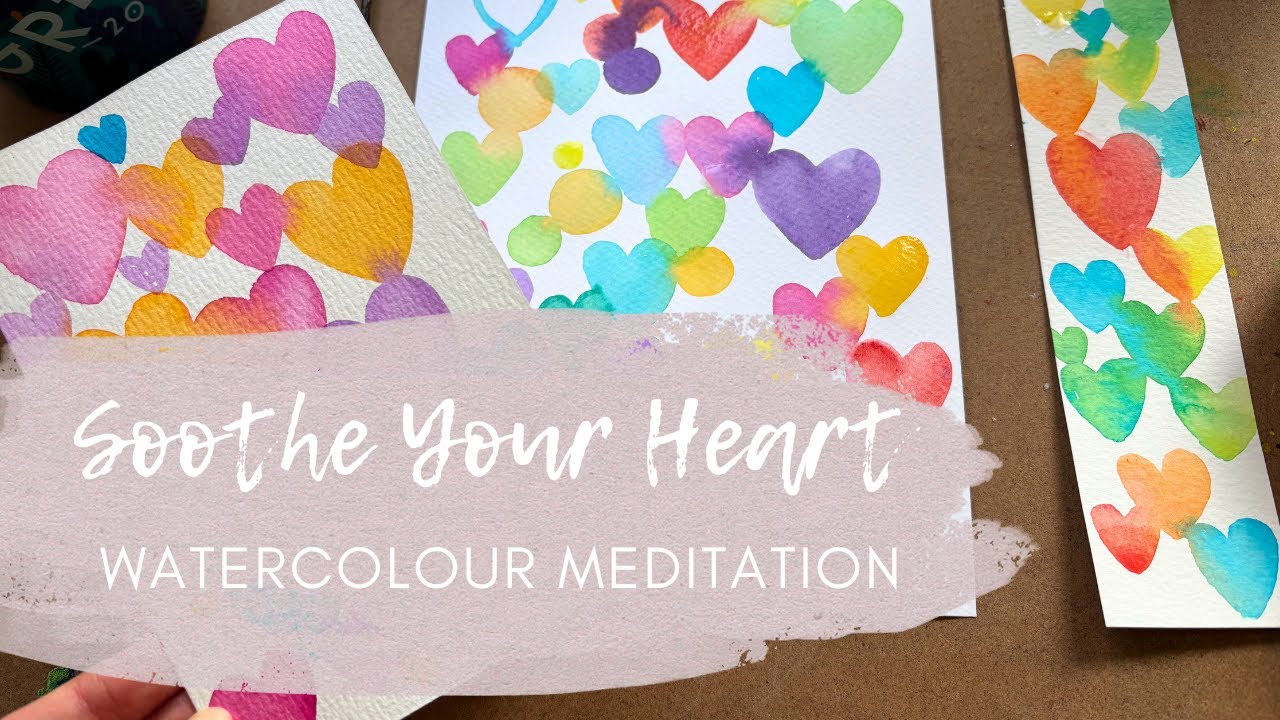 Watercolour Meditation: Soothing Heart Painting // Somatic style meditation
