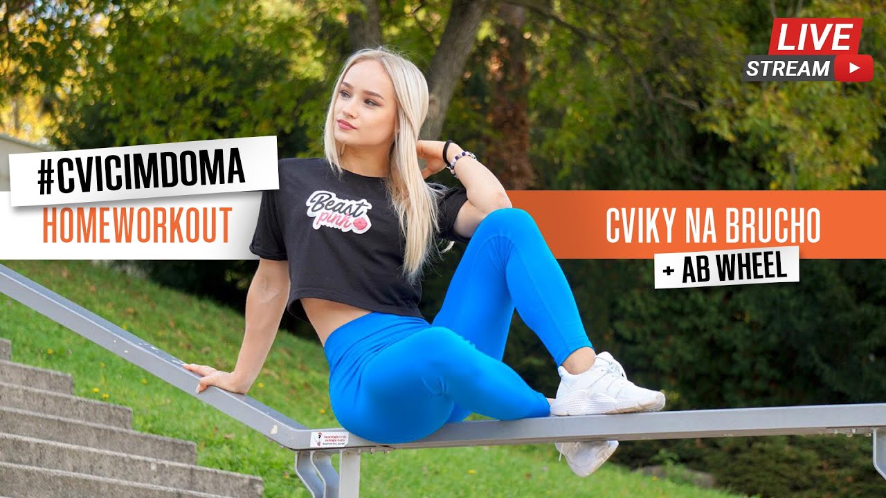 GymBeam Team HomeWorkout l Tréning na brucho + Ab wheel l Zuzana Kardošová