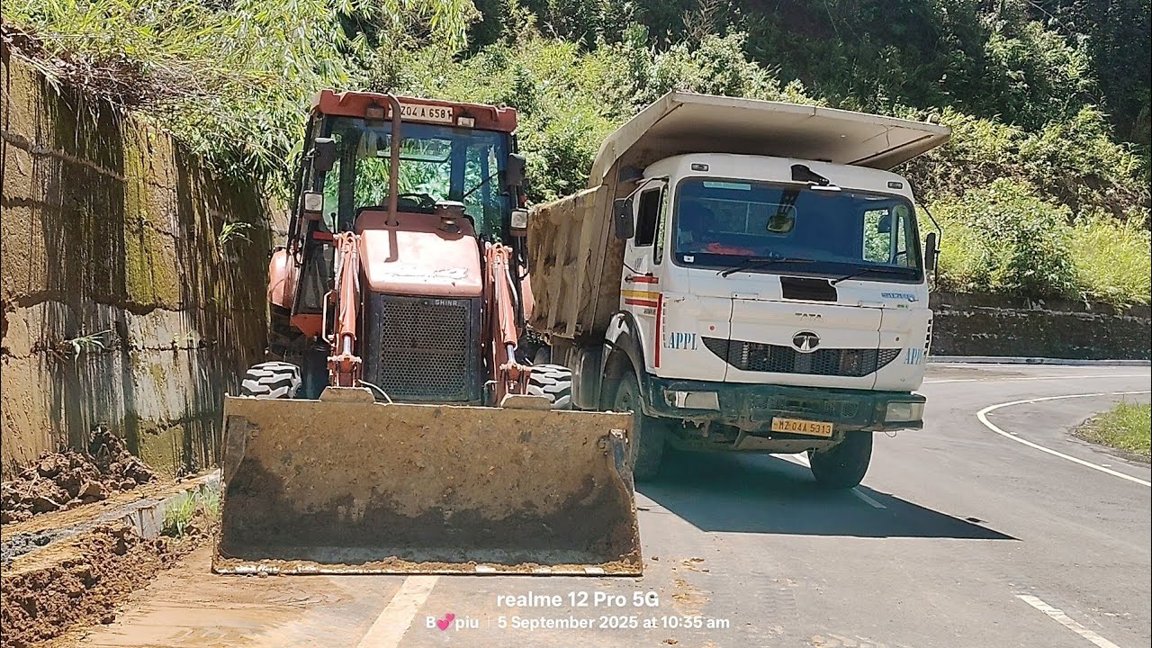 #jcb3dx machine Full Hard working video #tata hyva mitthi loading video 