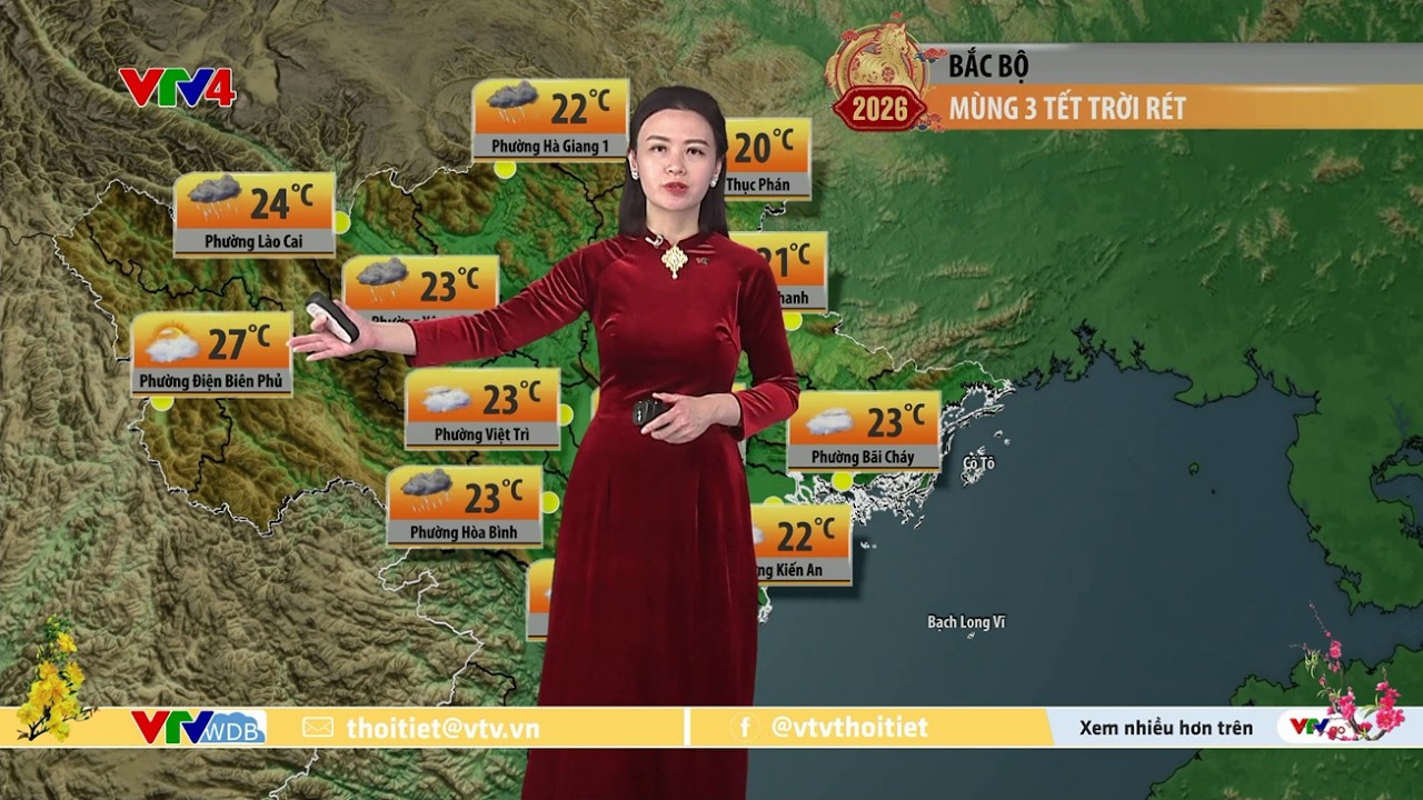 Dự báo thời tiết du lịch 3 ngày tới từ ngày 19 đến ngày 21/02/2026 | VTVWDB