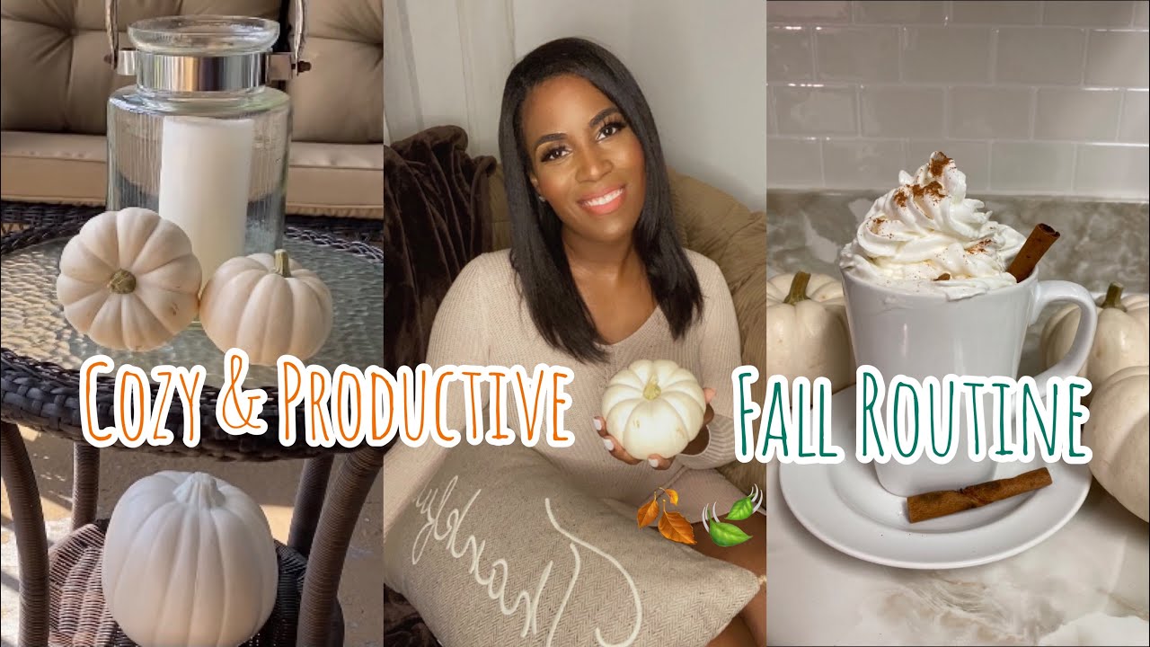 MY COZY FALL MORNING & NIGHT ROUTINE 2021 | SELF CARE  & COOKING + DECOR & SHOPPING 🍃🍂 FALL VIBES