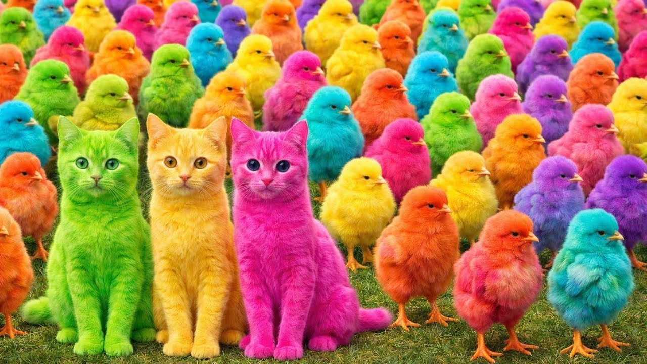 Tangkap Ayam Lucu, ayam warna warni, ayam rainbow, kelinci lucu, bebek lucu, ikan koi, Hewan Lucu
