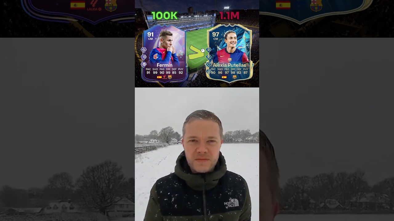 91 Fantasy FUT Ferm&iacute;n 🇪🇸💎 is BETTER Than 97 TOTS Putellas?! #Shorts #FC25 #Ferm&iacute;n #Putellas #FYP