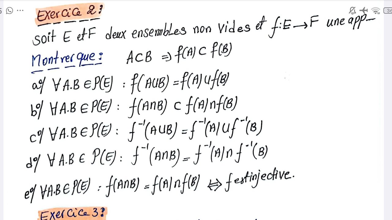 Correction TD l'Université Ibn Tofail Théorie des ensembles smi ia ensa ensam