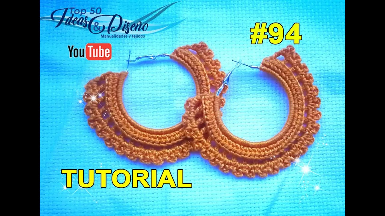 DIY ► Facil Aretes en crochet #94 argollas 😍😍