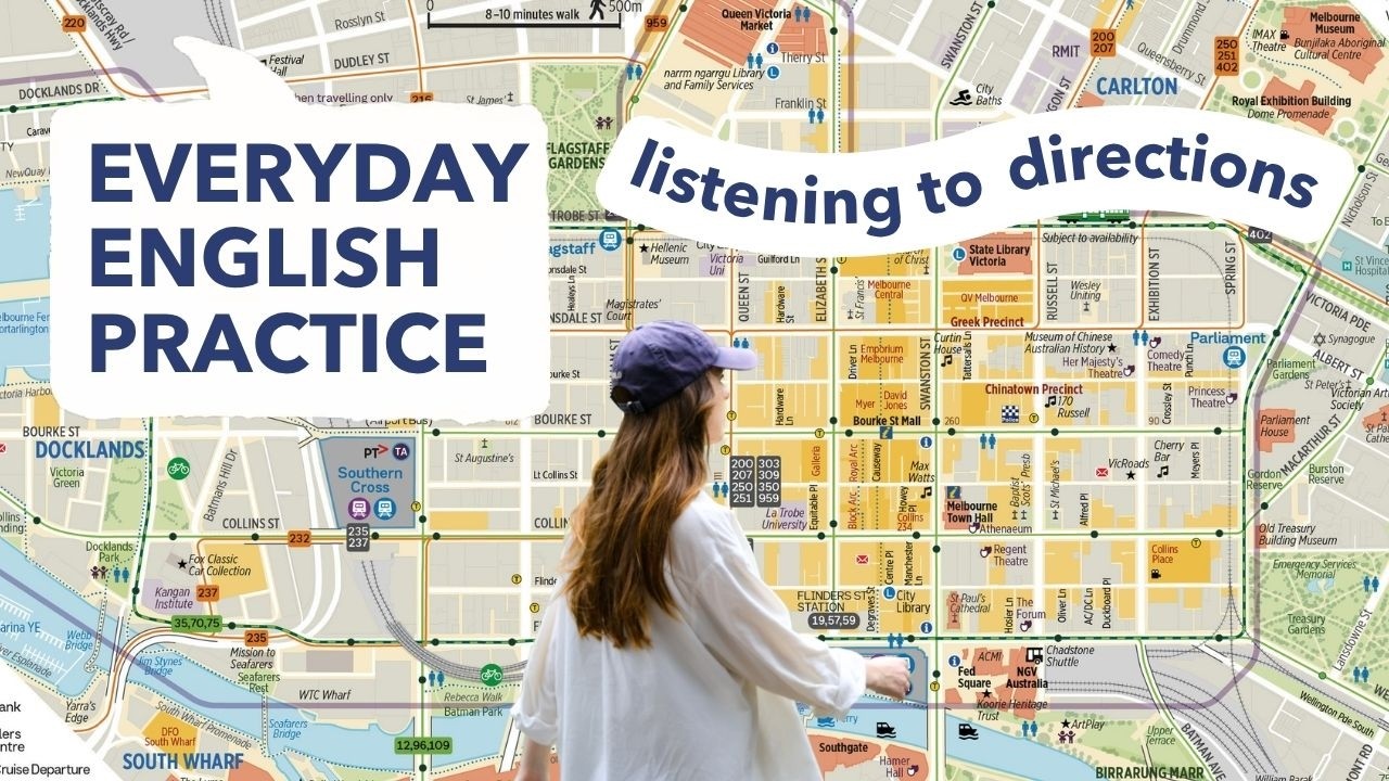 How to give directions (Melbourne walking tour) | Real Life English Practice