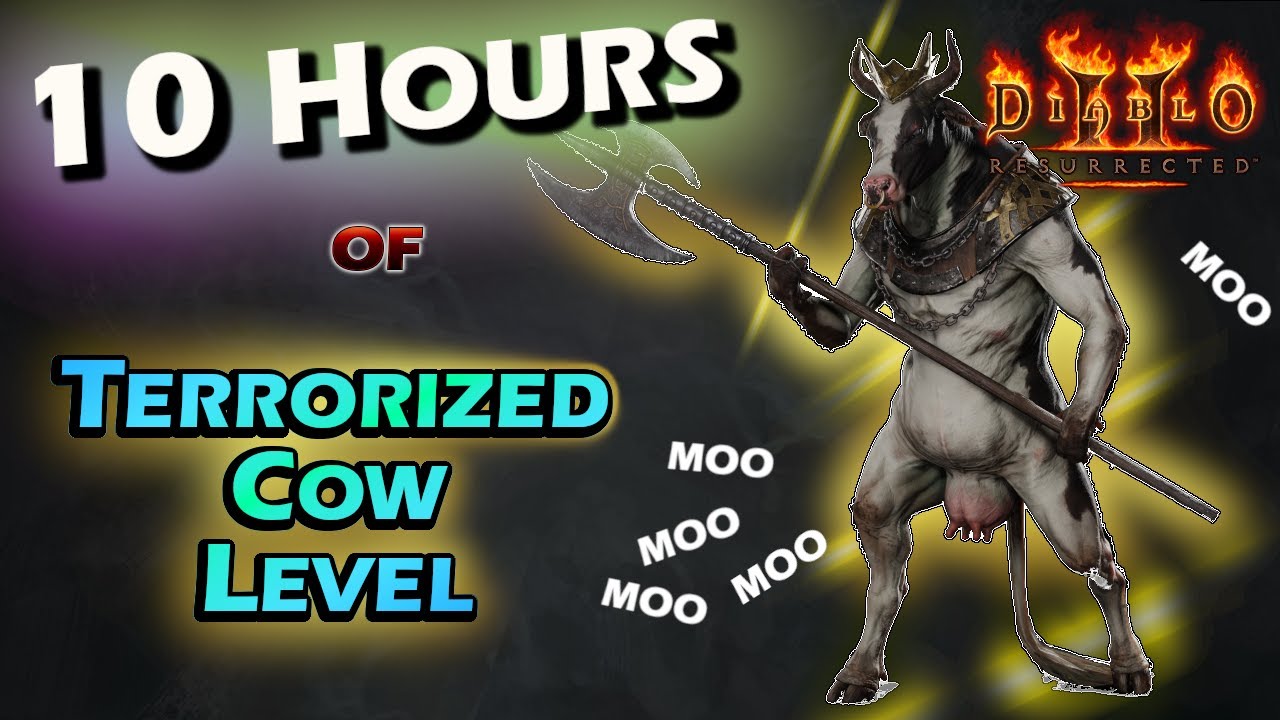 I Kill Terrorized Secret Cow Level For 10 Hours - Diablo 2 Resurrected - Drop Highlights