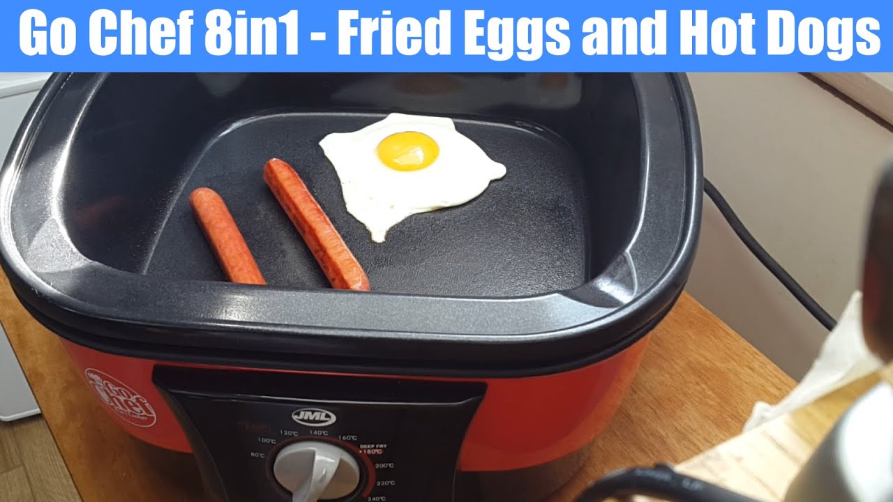 JML Multi cooker -   Making Fried Eggs and Hot Dogs