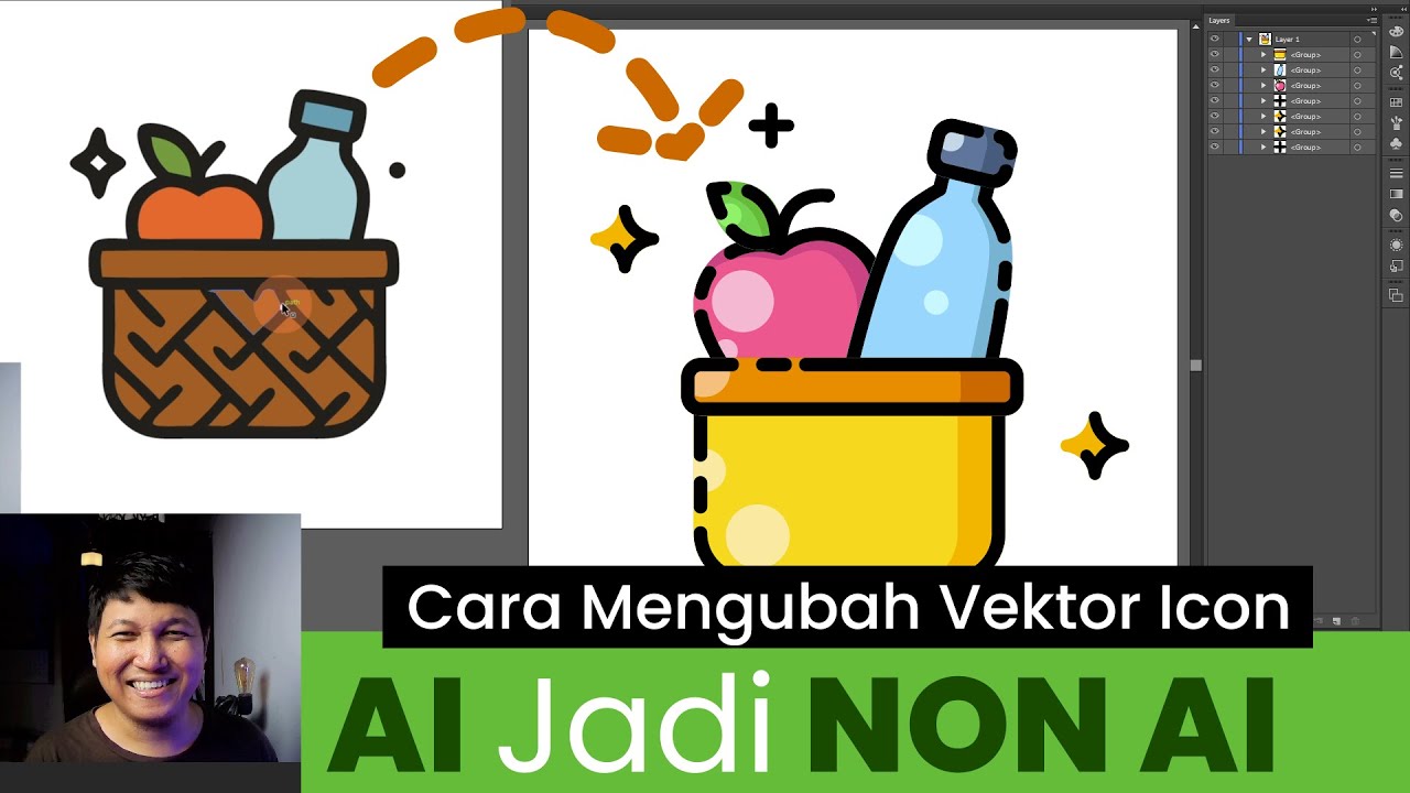 Cara Mengubah Vektor Icon AI Menjadi NON AI