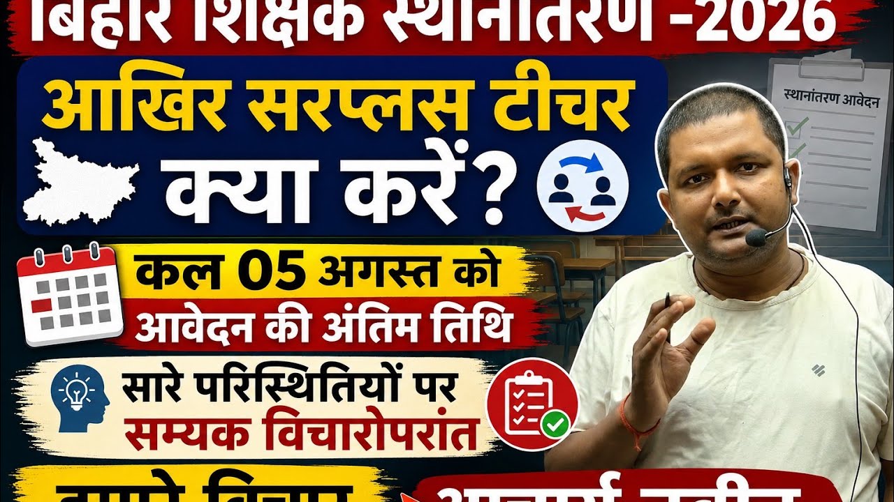 What Should Surplus Teachers Do? Should They Apply or Not? Bihar Teacher Transfers-2026