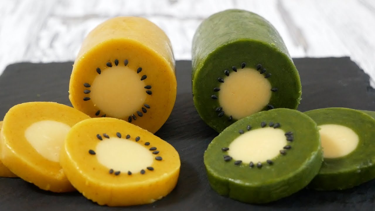 キウイクッキー♡ | Butter Cookies (kiwifruit) so cute!