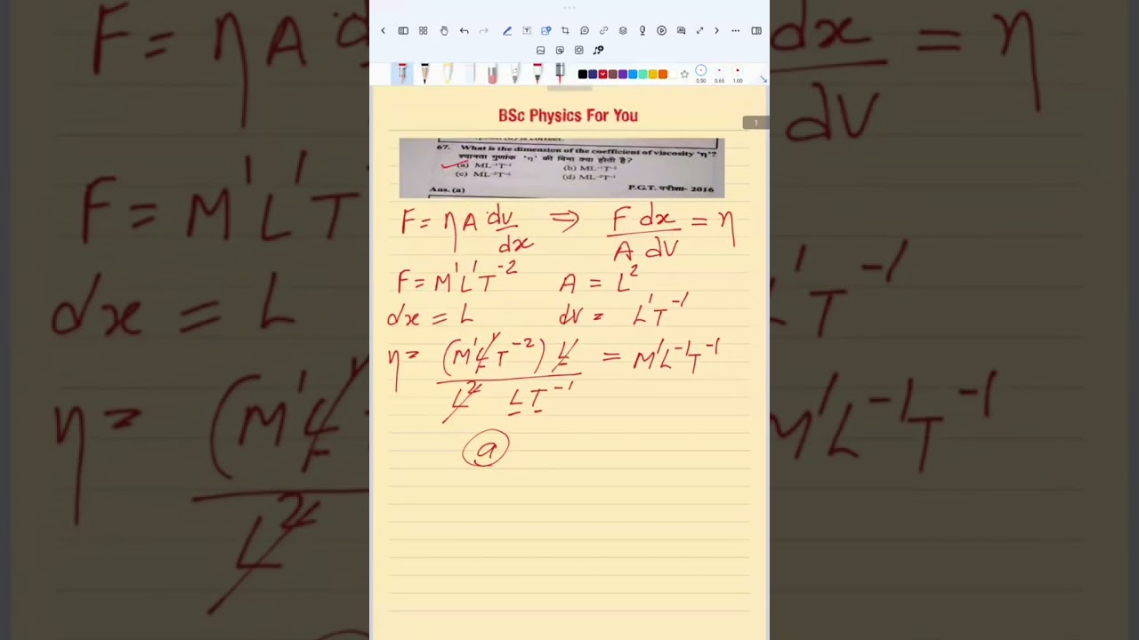 PYQ of Units and Dimensions based on UP PGT, TGT and GIC Physics exams.