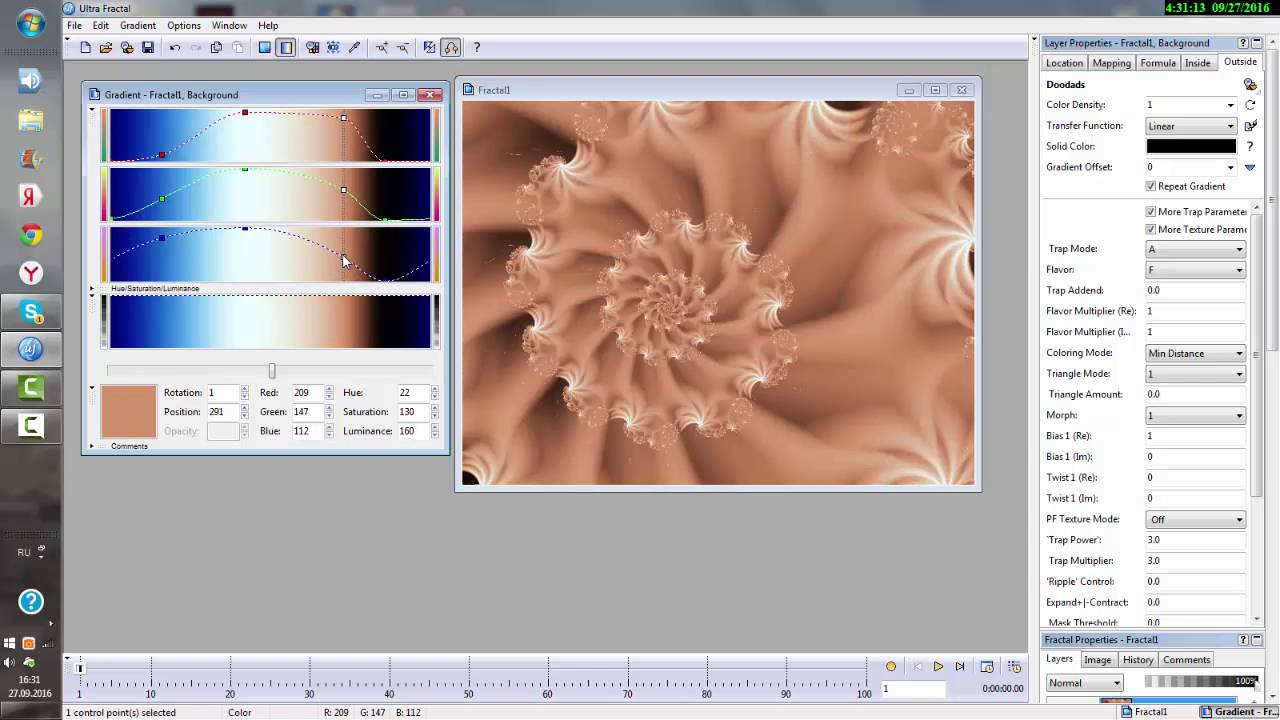 Создание фрактала в программе Ultra  Fractal