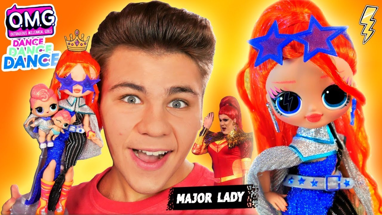 Звездная Леди LOL Surprise OMG Dance! 🌟 Девид Боуи или DragQueen? Major Lady Обзор