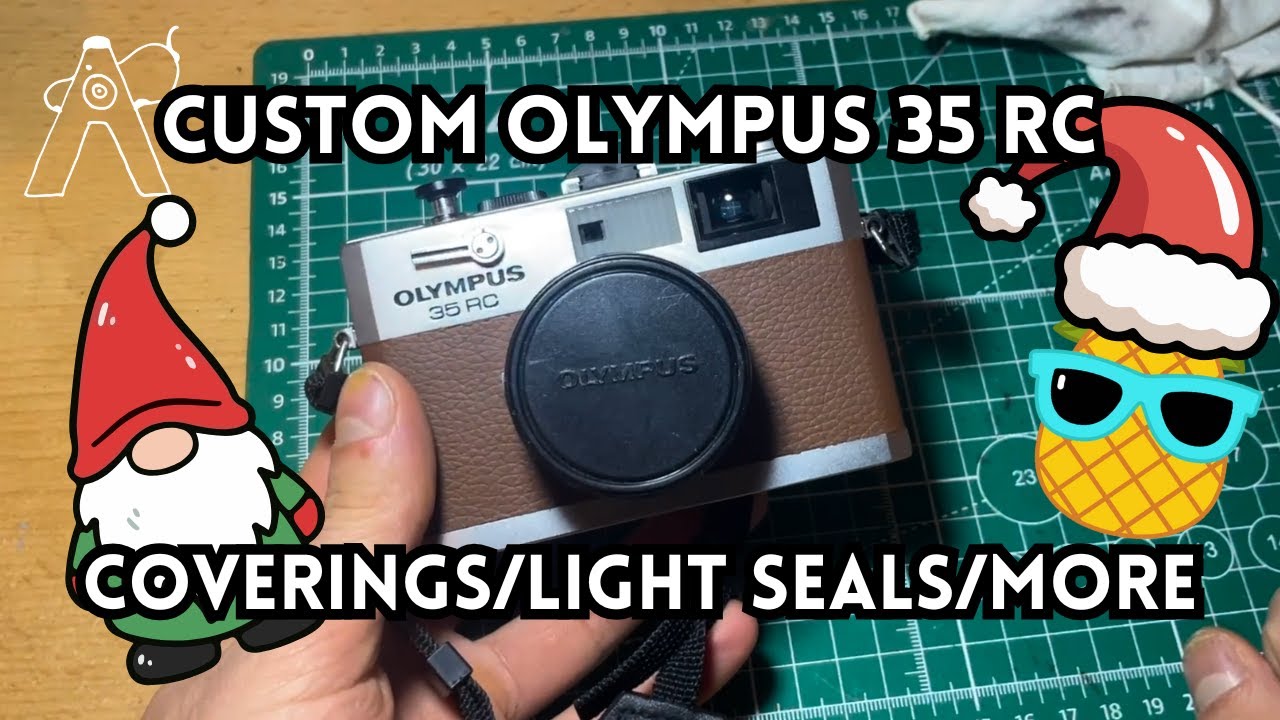 Custom Olympus 35 RC: Full process, leatherette laser cutting, light seals, cleaning, accessoires