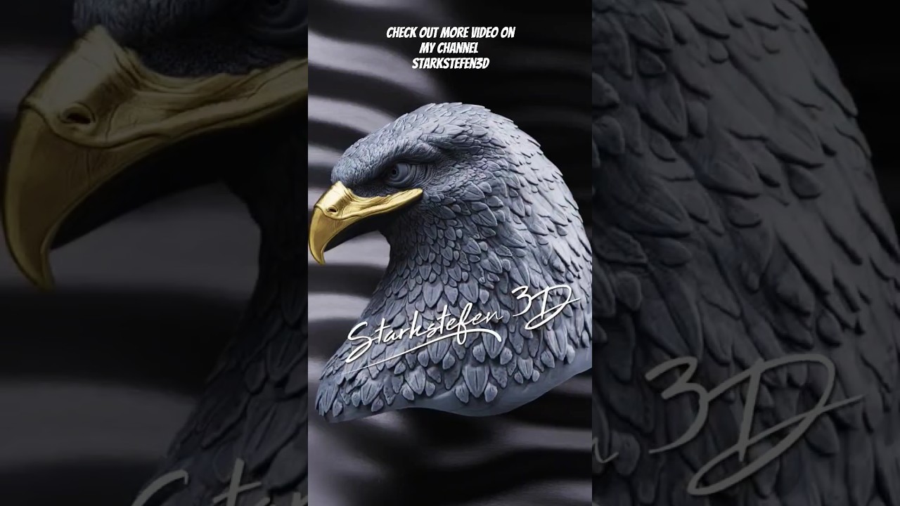 Eagle 3D sculpt for 3D printing #3dsculpt #3dart #zbrush #eagle