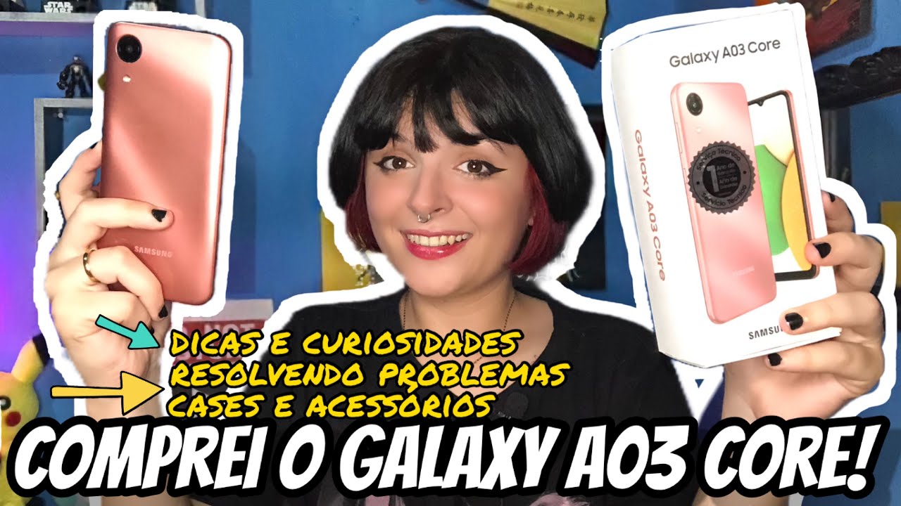 Comprei o Samsung mais barato de 2022 - Unboxing A03 core + Truques!!