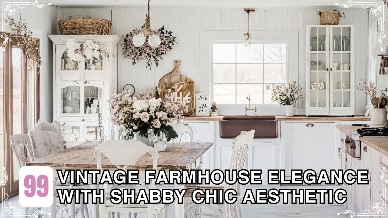 Vintage Charm & Farmhouse Elegance: Timeless Decor Ideas with a Beautiful Shabby Chic Aesthetic