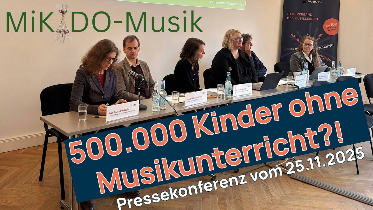 500.000 Kinder ohne Musikunterricht?! Pressekonferenz zur „MiKADO-Musik“-Studie
