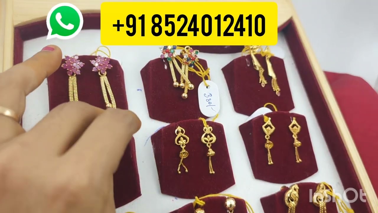 Gold Replica Earring Collection...To Order Watsapp 8524012410....