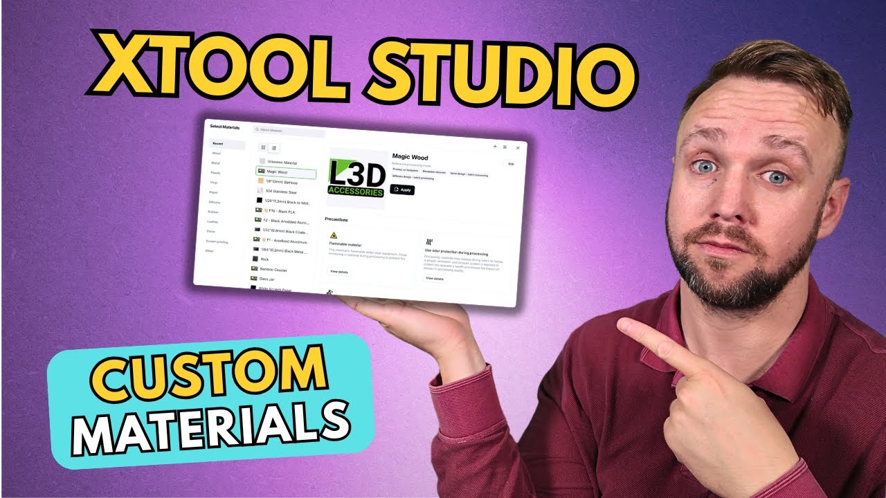 Как создавать пользовательские материалы в xTool Studio (руководство для начинающих)