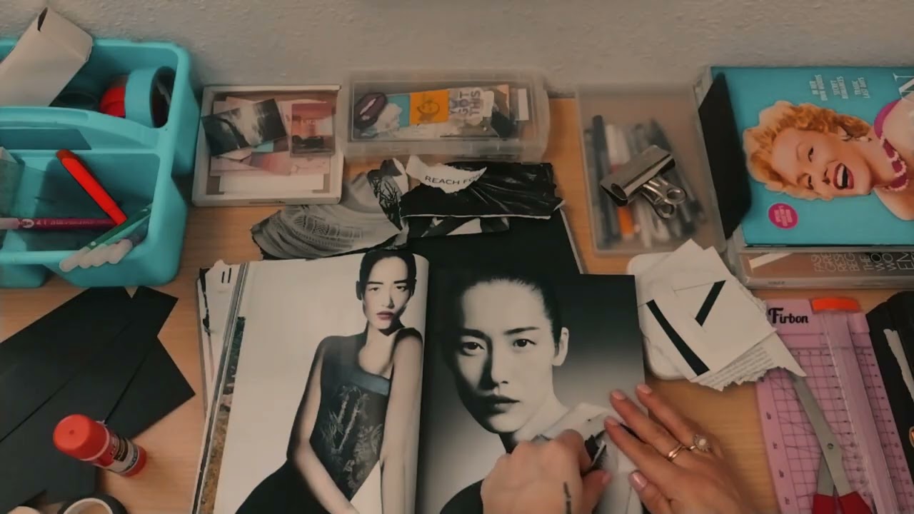 hang out with me while I collage in real-time | livestream 