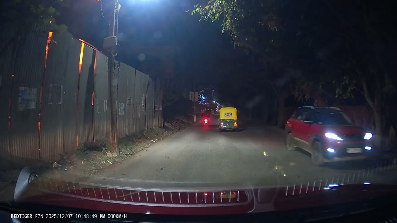 Night Time Abbigere | Bangalore | RedTiger F7 4K Dashcam | Kia Sonet