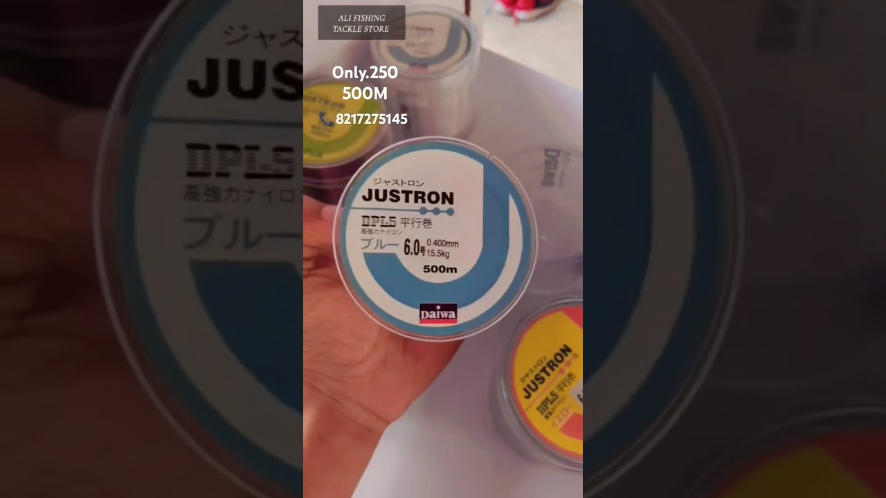 #fishing #fishingline Daiwa justron only.250.  500m.  Best line 🎣✨