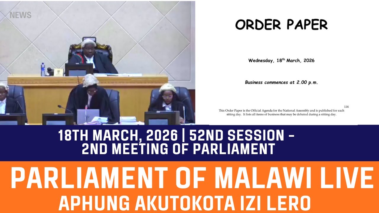 PARLIAMENT OF MALAWI LIVE TODAY 18TH MARCH 2026 AM TV| MA MP ACHEMETSA UKU