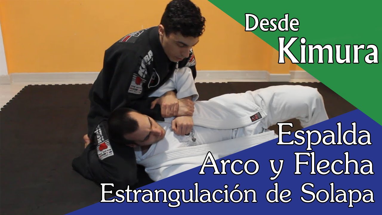 Arco y flecha, Estrangulación de Solapa o Espalda desde Kimura o Rodilla en la barriga