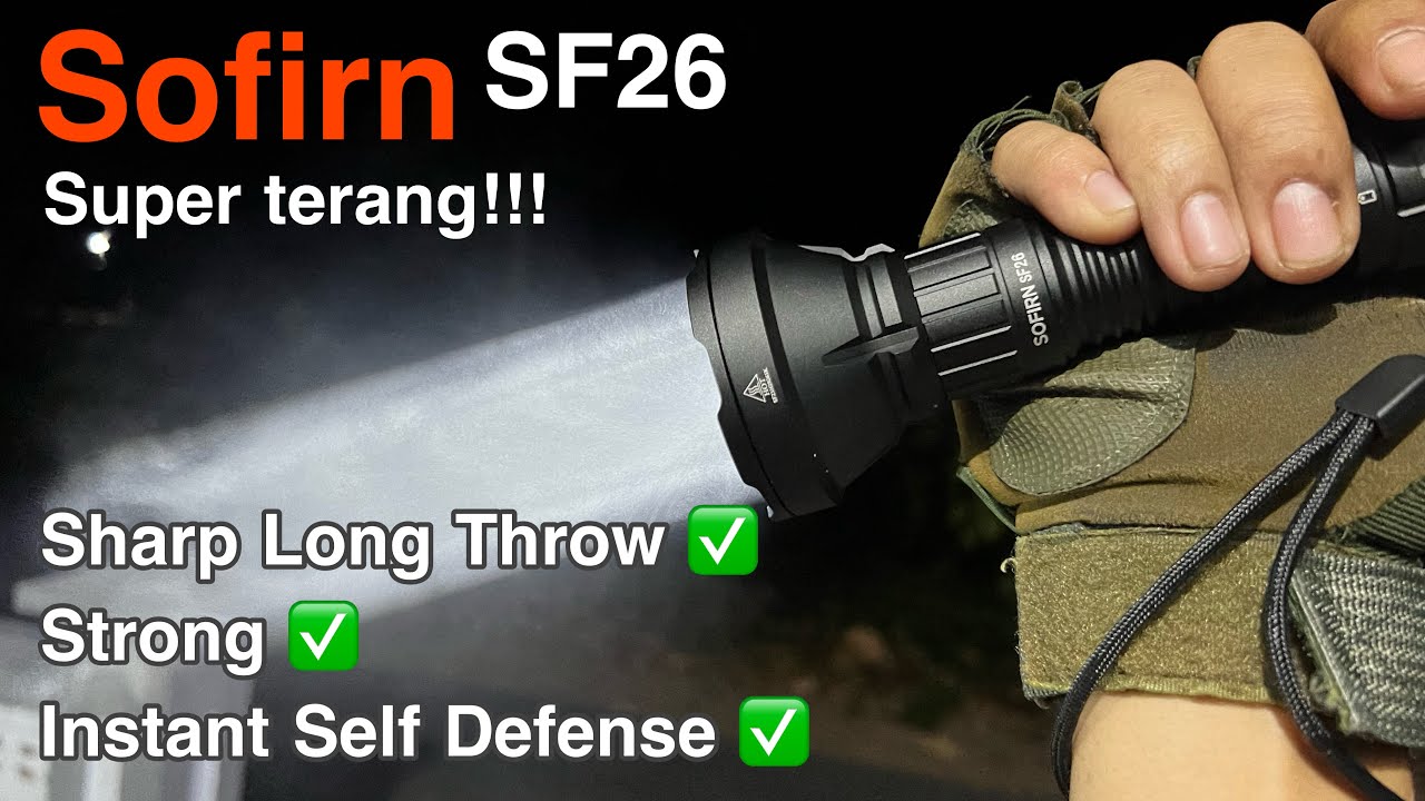 Senter PMMA TIR Lens pelempar cahaya super terang Sofirn SF26 SFT40