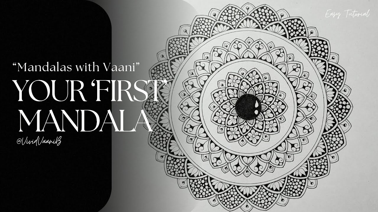 EASY MANDALA for BEGINNERS || How to Draw a Mandala Step by Step || Tutorial || Mandala Art Classes 