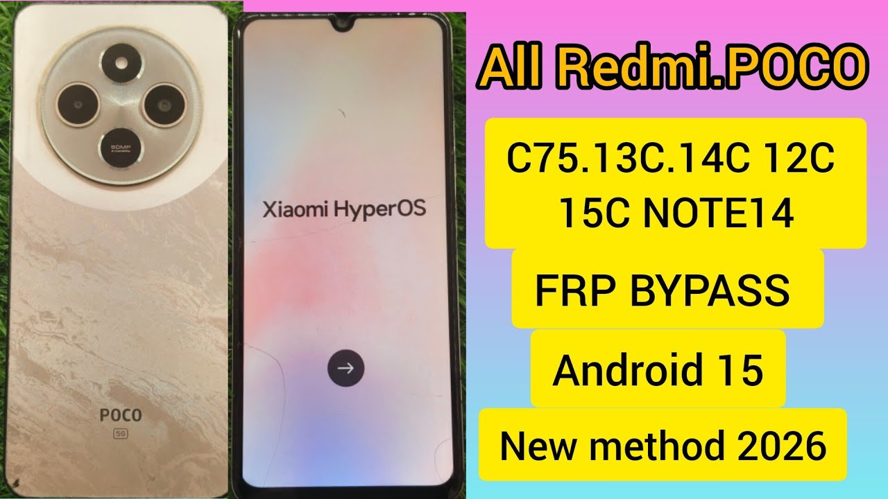 POCO C75 FRP Bypass Android 15/16 | No PC | Google Account Unlock 2026 🔥