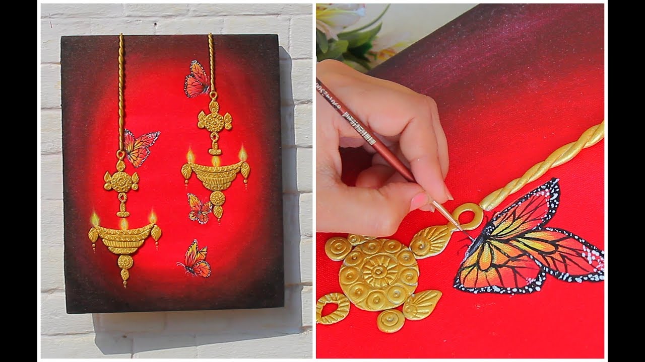 Diwali Special /3D Diya Clay Painting Step by Step for Beginners