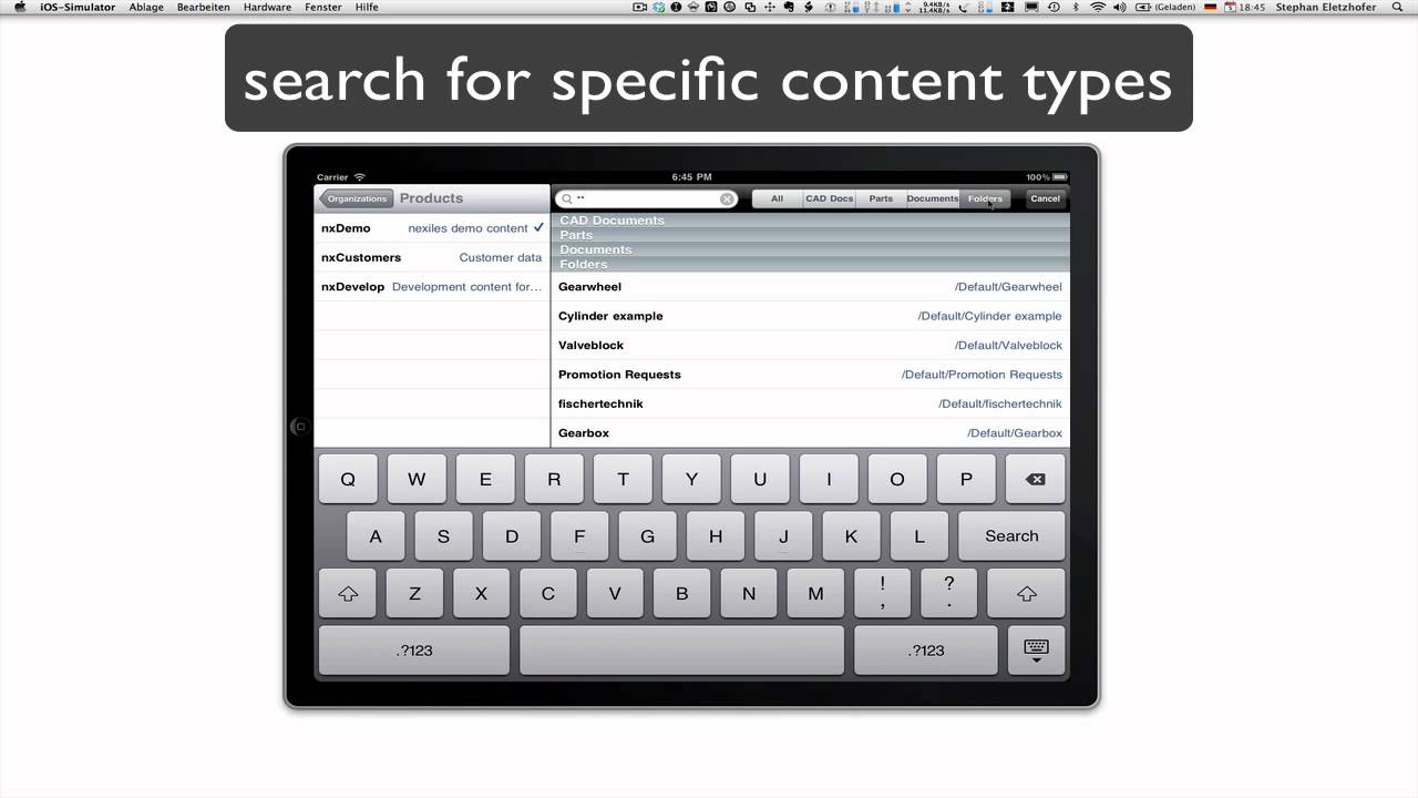 nexiles Windchill PDMLink & iPad tech demo #1