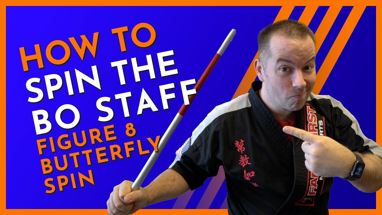 EASY BO STAFF TRICKS FOR BEGINNERS | Forward Figure 8 Butterfly Spin