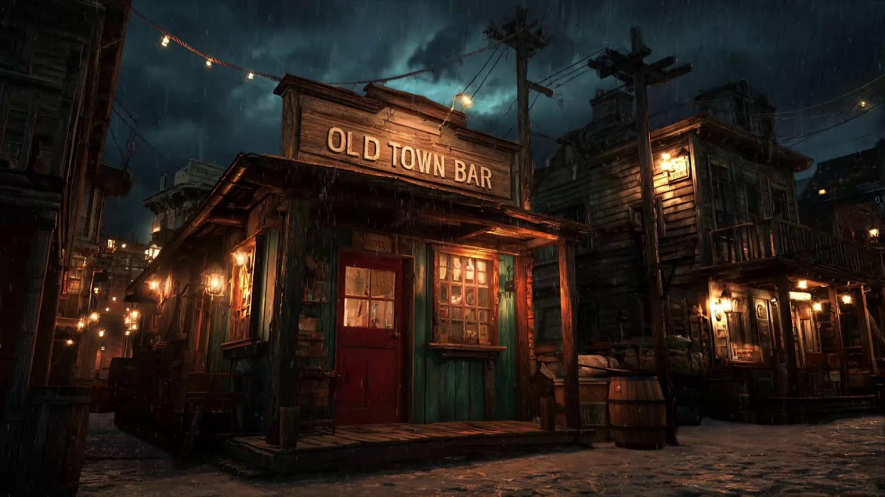 Silent Old Town Street • Rainy Western Lofi Ambience