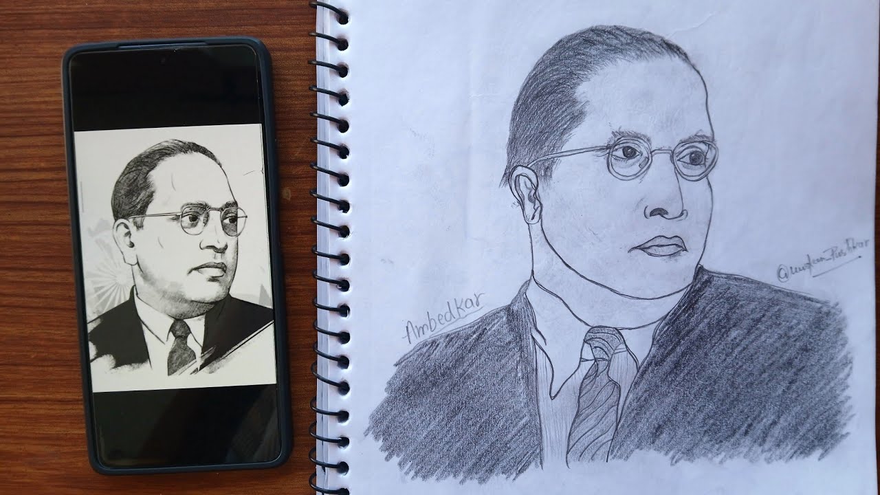 Pencil Sketch | B.R. Ambedkar | Sketching With Me | Muskan Pushkar