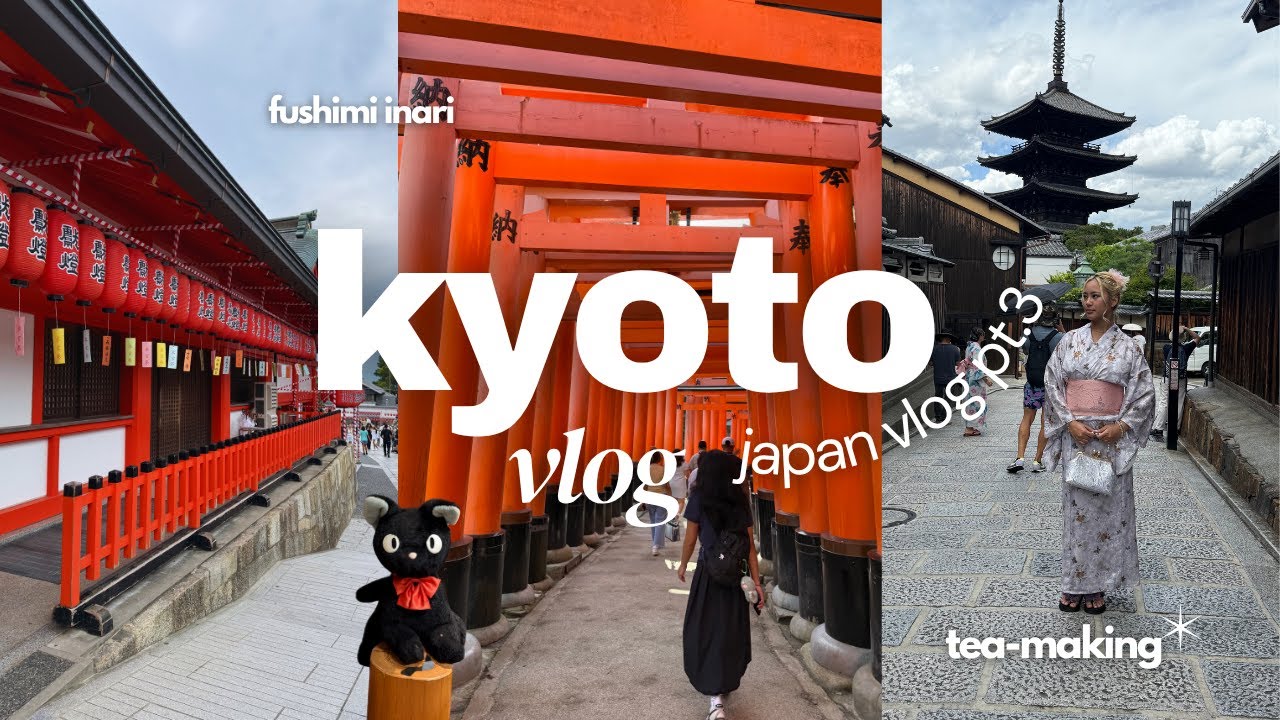 kyoto vlog | fushimi inari tori gates, tea-making & nara park