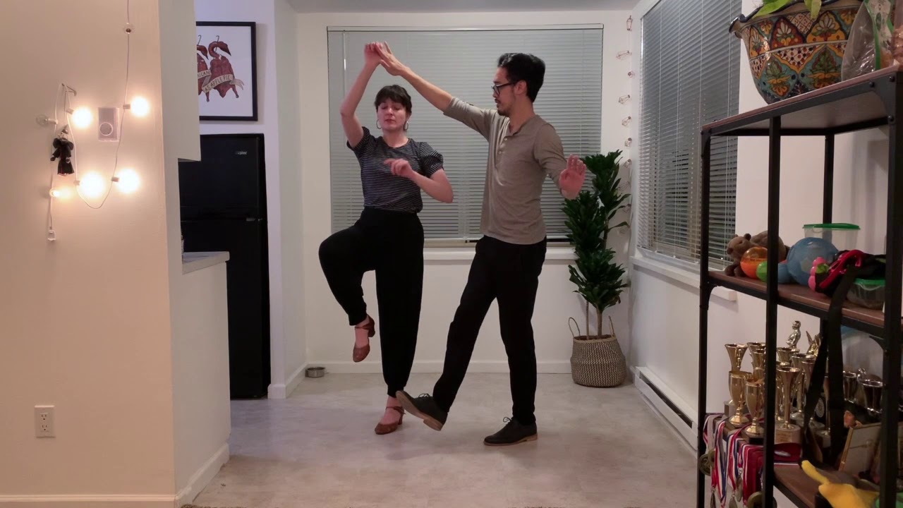 Lindy Move: Tandem Push Out w/ Turn